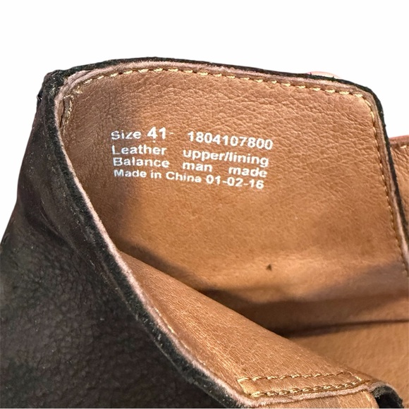 Dansko Reggie Slingback Black and Brown Leather Heeled Sandals size 41 size 11 - Picture 5 of 6